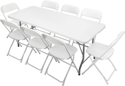6ft Table & 8 Chair Rental Combo