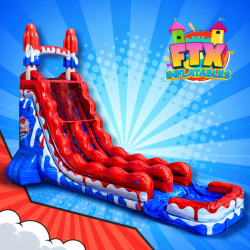 20' Red, White & Cool Popsicle Slide