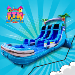 15' Dual Lane Bahama Breeze Water Slide